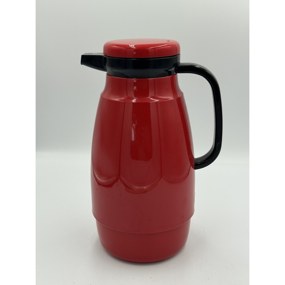 Vintage Crown Corning Thermique insulated red coffee or tea carafe 1 quart